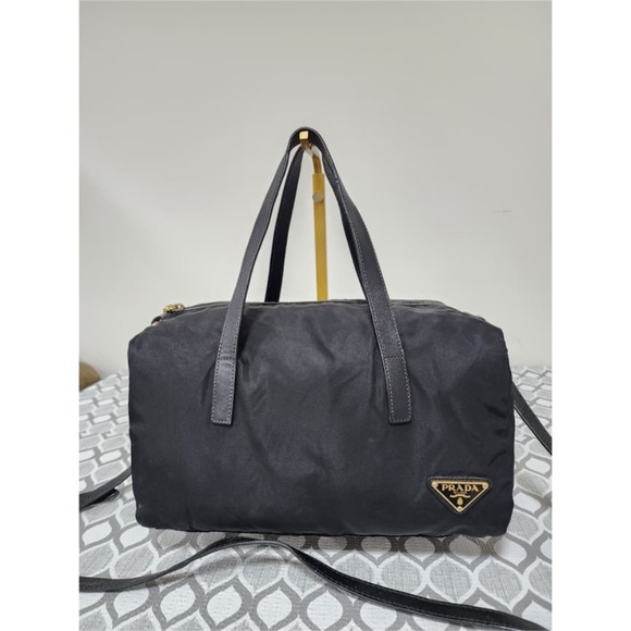 Authentic PRADA Tessuto Two-Way Boston Bag Black - Picture 13 of 13